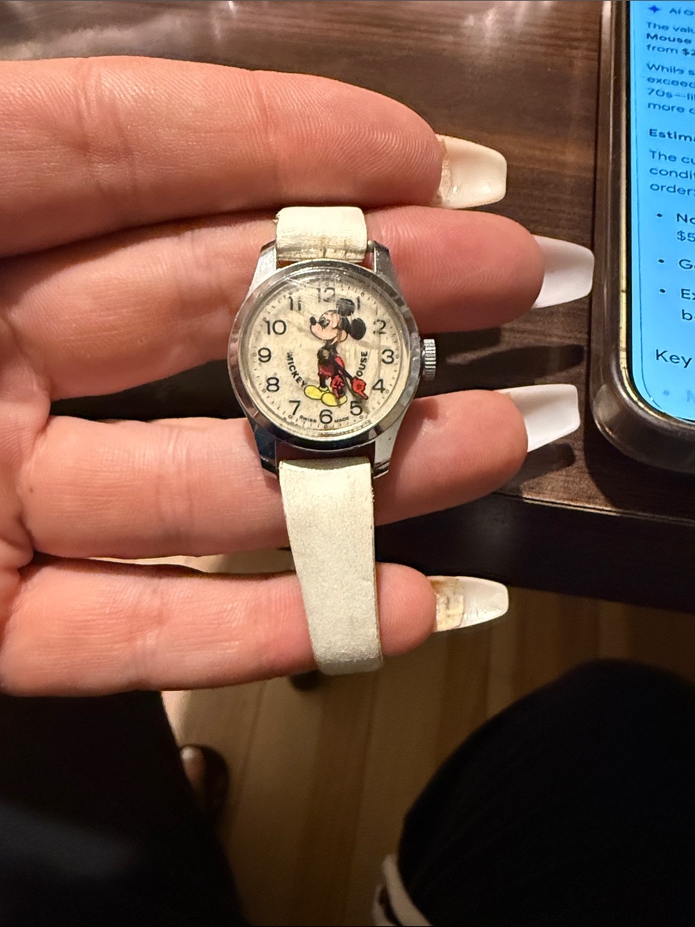 Disney White Strap Mickey Mouse Analog Watch